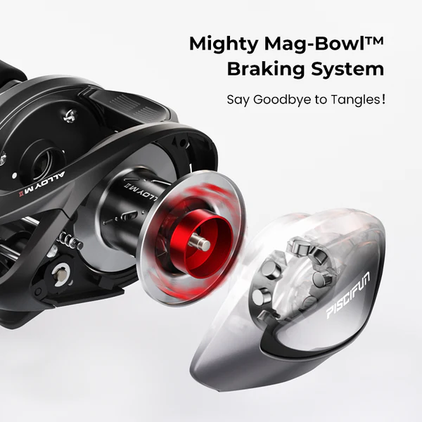 Piscifun® Alloy M2 Baitcasting Reel with Mag-Bowl™ Braking System – Cast Baitcast Reel and Baitcaster Reel for Cast Fishing 6 Piscifun® Alloy M2 Baitcasting Reel with Mag-Bowl™ Braking System – Cast Baitcast Reel and Baitcaster Reel for Cast Fishing - Image 6