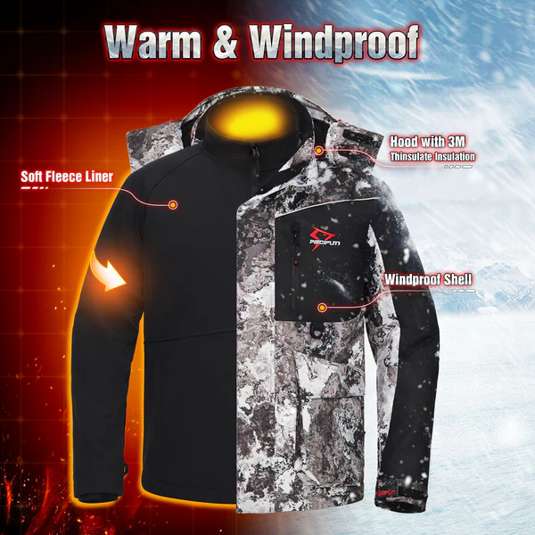 Piscifun Ice Fishing Suit,3 in 1 Jacket,Waterproof Fishing Bib With Flotation Technology 14 Piscifun Ice Fishing Suit,3 in 1 Jacket,Waterproof Fishing Bib With Flotation Technology - Image 6