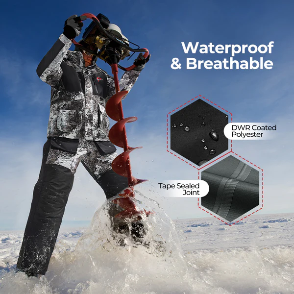 Piscifun Ice Fishing Suit,3 in 1 Jacket,Waterproof Fishing Bib With Flotation Technology 12 Piscifun Ice Fishing Suit,3 in 1 Jacket,Waterproof Fishing Bib With Flotation Technology - Image 4