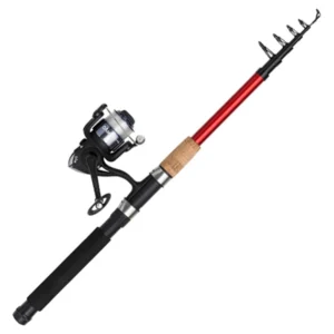 DAM Fighter Pro Combo Tele Spin 210cm 10-30g 6-piece telescopic spinning rod and reel combo with 20FD reel