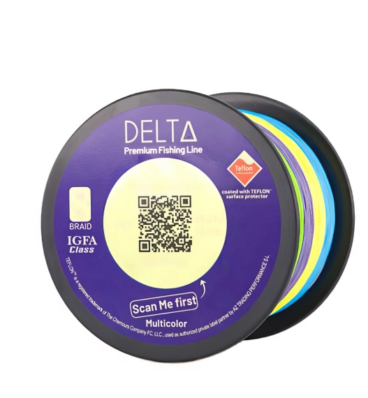DELTA Teflon X8 Braid 300m multicolour 0.28mm 44lb