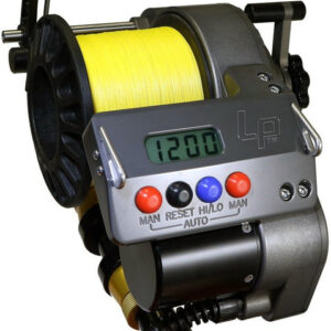 Lindgren-Pitman S2-1200 Commercial 12V Electric Reel designed for commercial fishing, deep drop fishing, and offshore saltwater applications