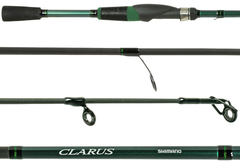Shimano Clarus E Spinning Rods designed for freshwater fishing, bass angling, and versatile lure presentations