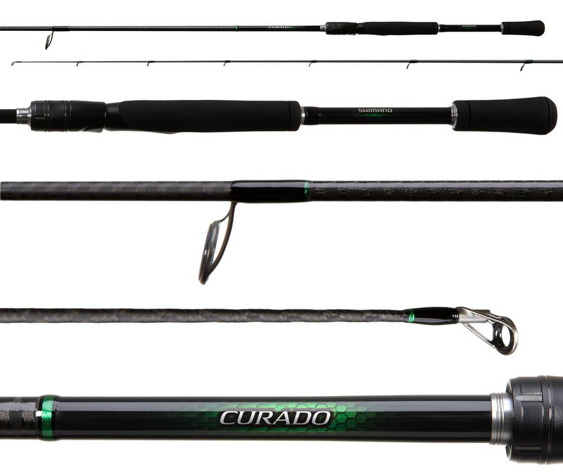 Shimano Curado Spinning Rods designed for bass fishing, freshwater angling, and precision lure presentation