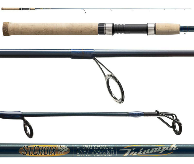St. Croix Triumph Spinning Rods with premium cork handles