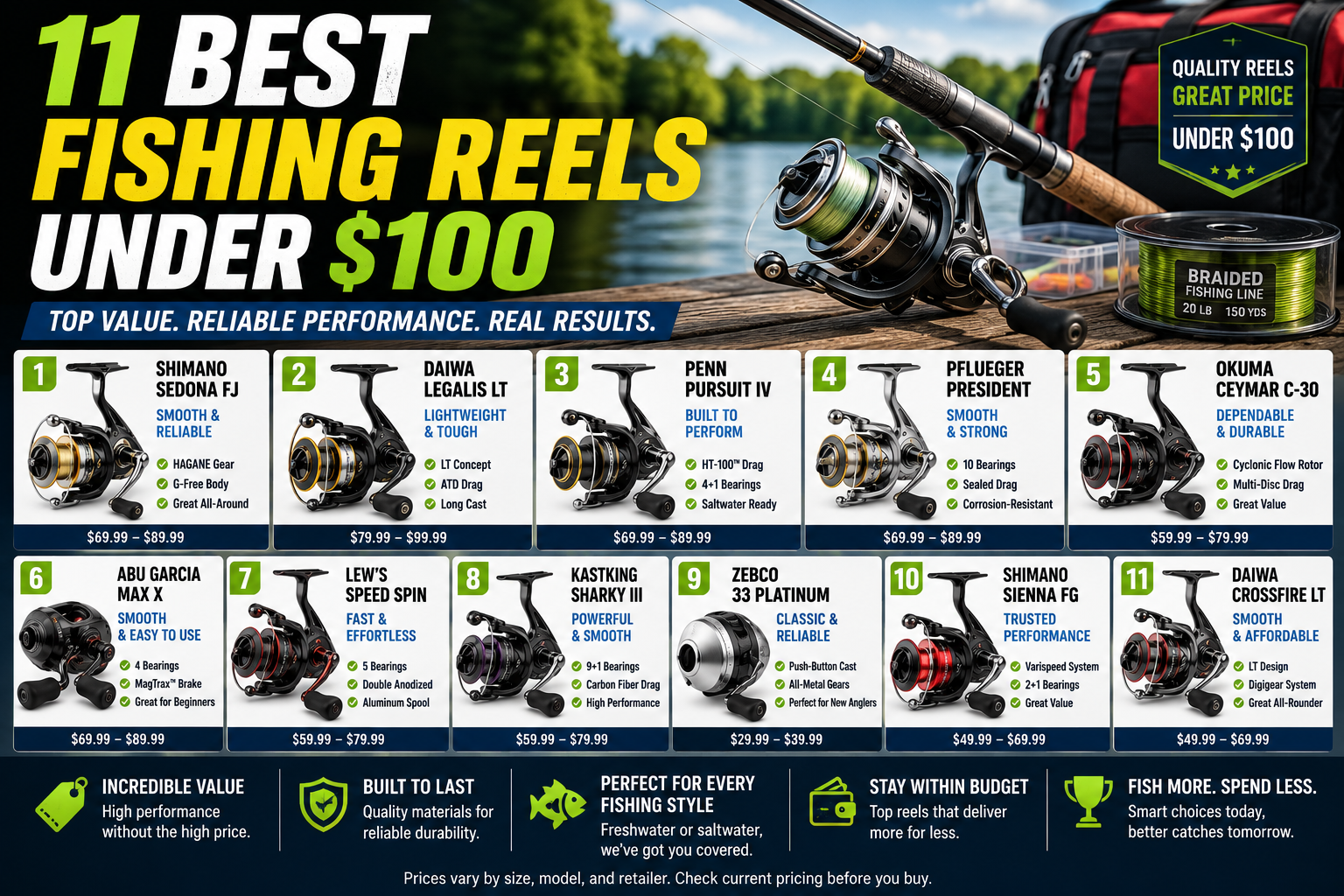 Best Fishing Reels Under $100 for Budget-Conscious Anglers