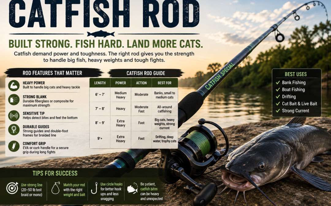 Catfish rod for catching big catfish in freshwater