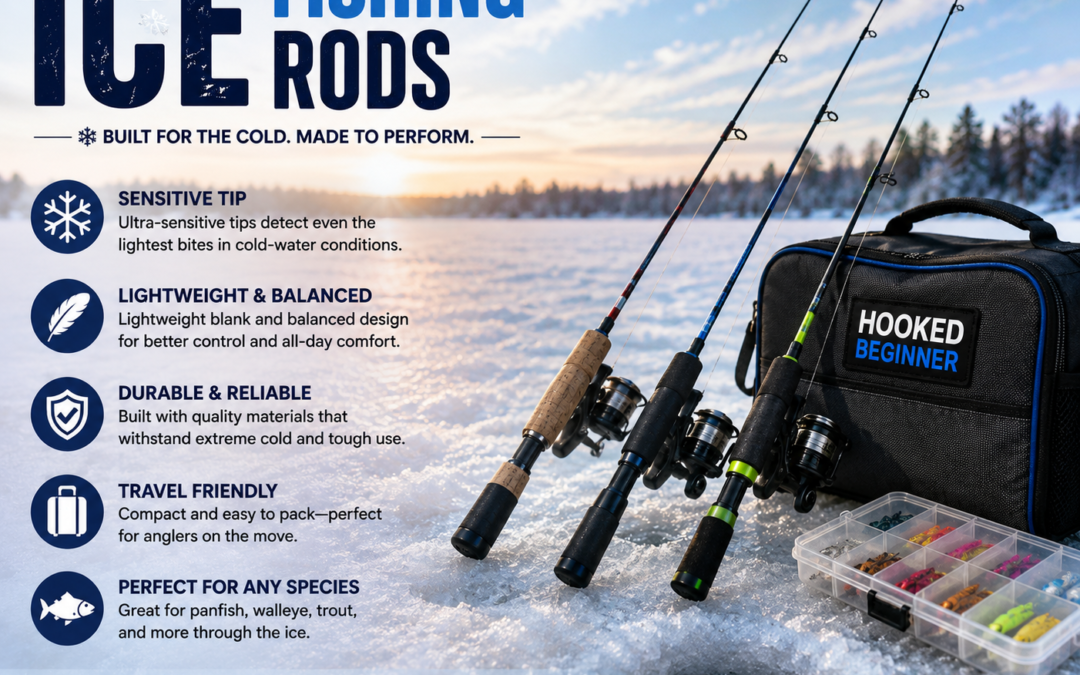 Ice fishing rods designed for cold-weather fishing and winter anglers