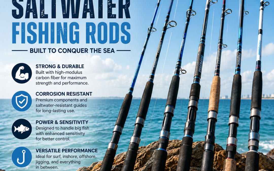 Saltwater fishing rods for offshore and inshore fishing