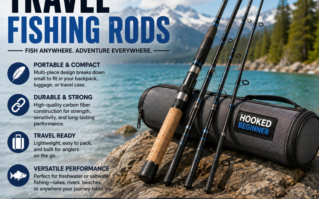 Travel fishing rods with compact multi-piece design for anglers on the go