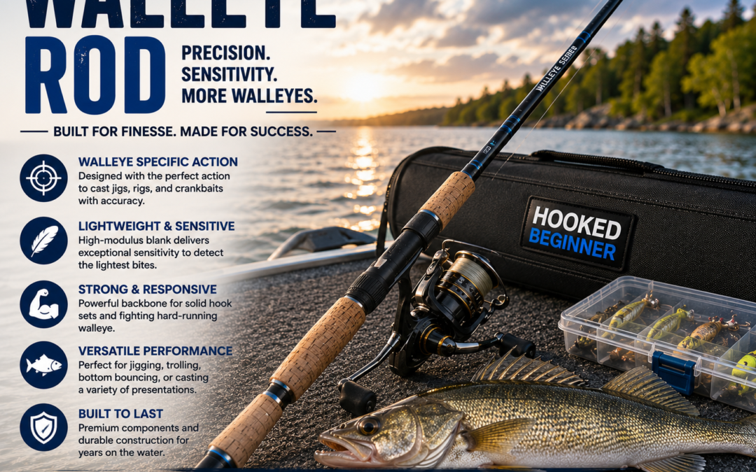 Walleye rod designed for jigging, trolling, and sensitive bite detection